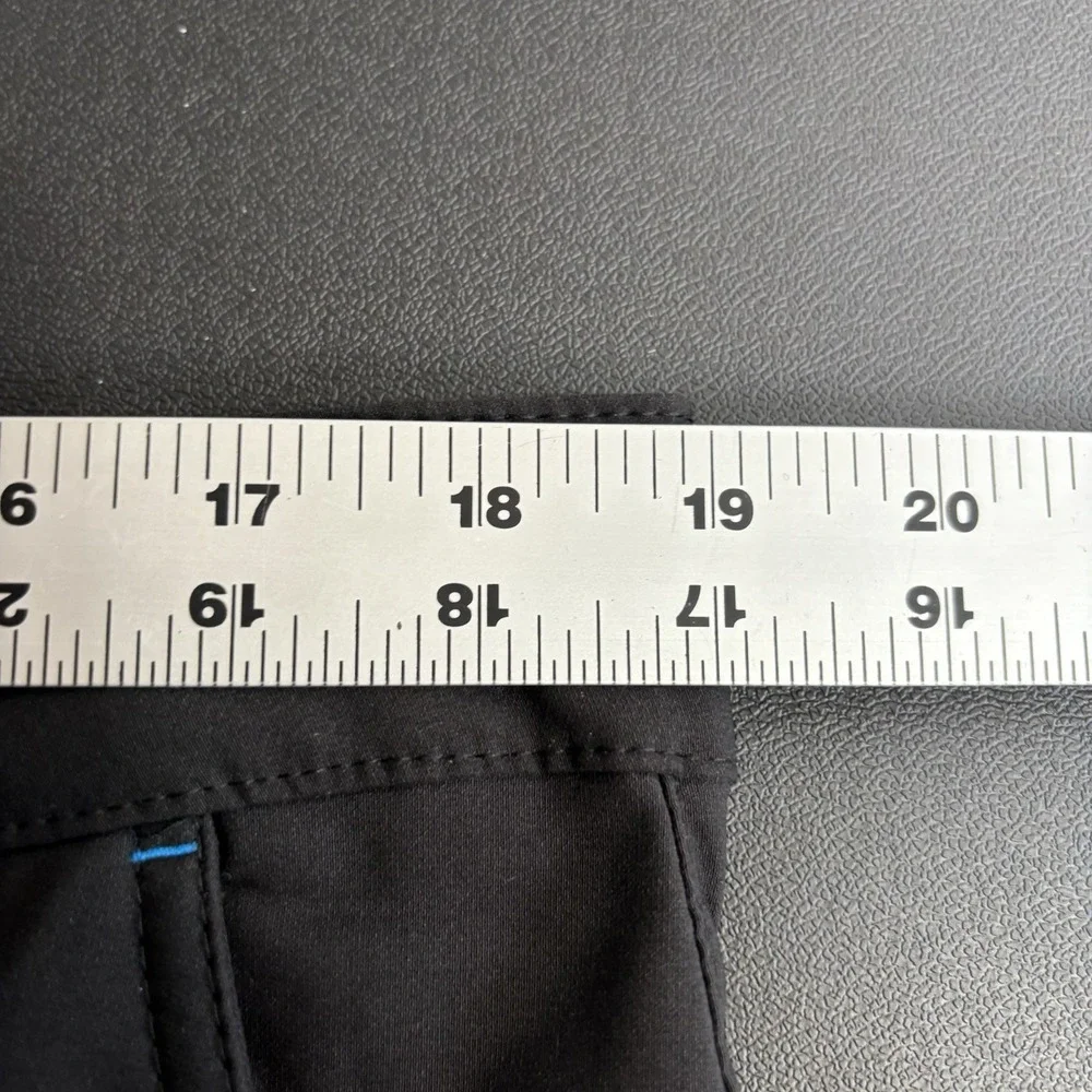 Luly‎ Yang Cargo Shorts Womens Size L 12/14 Black Blue Logo Uniform